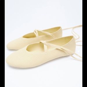 ZARA Yoga collection fabric ballet flats